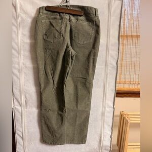 L.L. Bean Olive Corduroy Straight-Leg Trousers